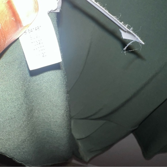 LOFT Green Short Sleeve Fit & Flare Mini Shift Dress - Picture 9 of 10